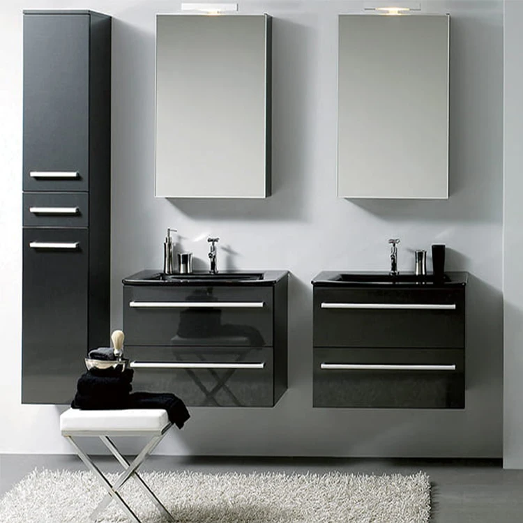 Hs-bcv04 Baño Moderno Lavabo Pequeño Diseños De Gabinete Lavabo Doble
