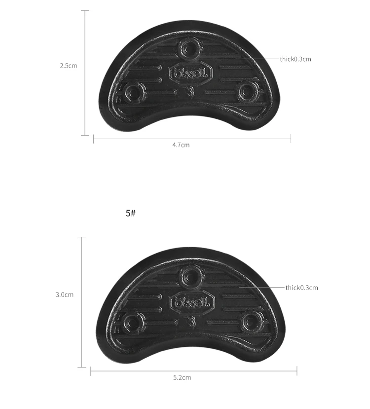 Black Color Rubber Heel Plates Shoe Heel Repair Pad Replacement Sole