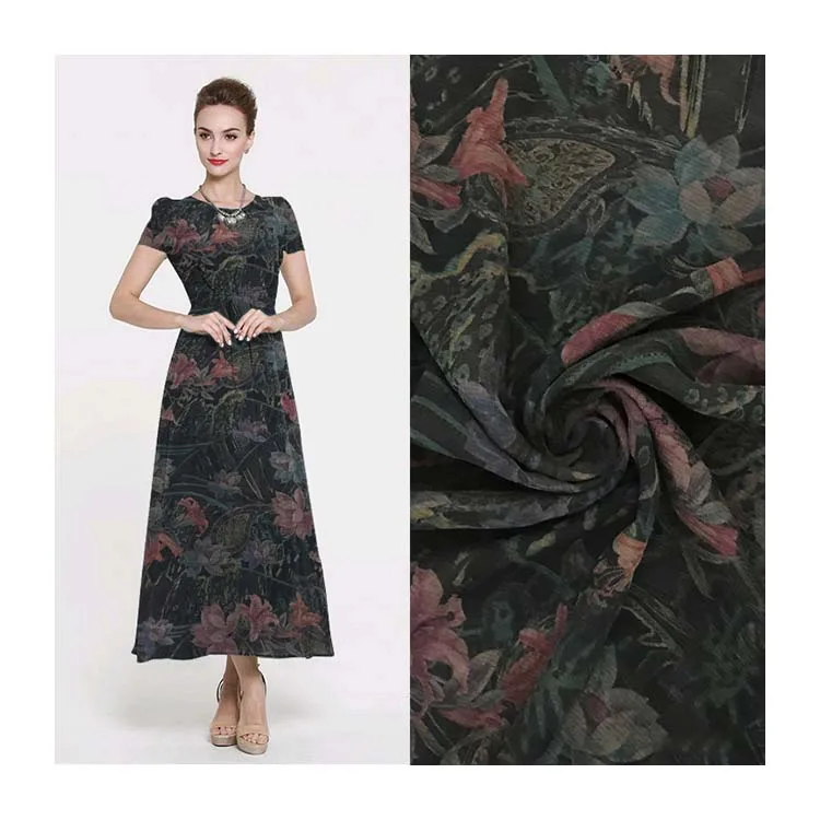 
Beautiful color fashion summer clothing silk digital printing color fabric customization 