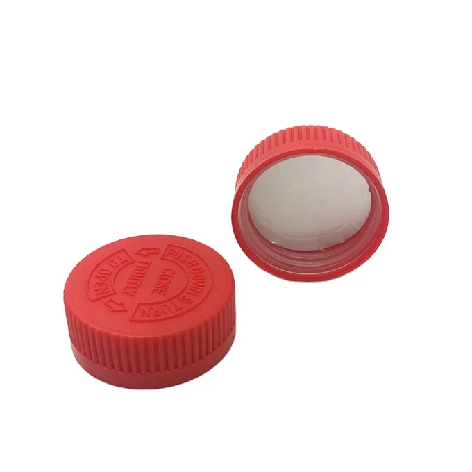 Custom 38mm Plastic Red Childproof Crc Cap Manufacturer Buy