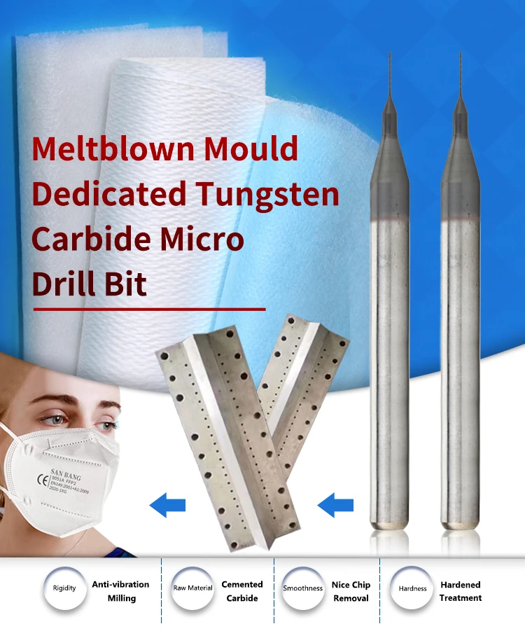 Meltblown Mask Machine Tungsten Carbide Drill Bit Mini Integral Alloy
