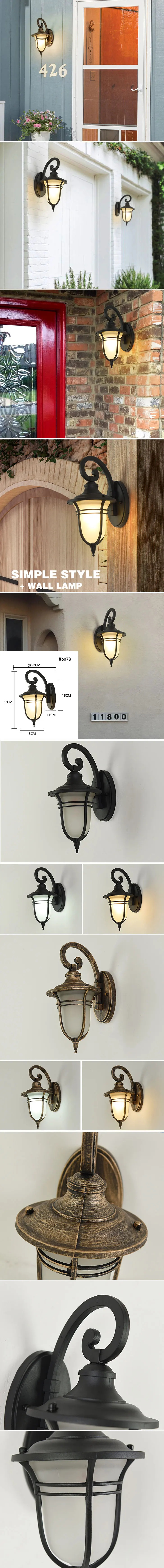 Factory hot sale modern outdoor led waterproof light aluminum light Garden Waterproof  Outdoor Wall Light
