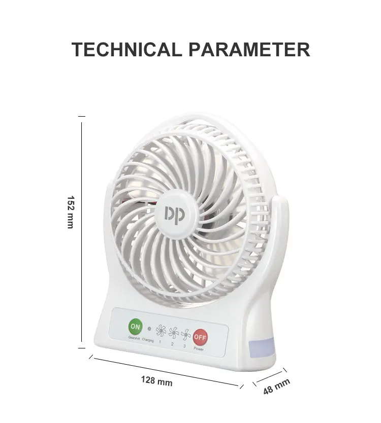 Usb Charging Portable Mini Table Fan With 2000mah Liion Battery Buy