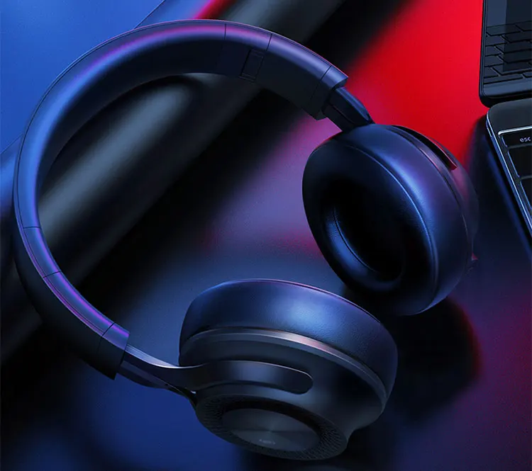 Comfortable over ear wireless foldable music headphones with noise cancelling - ANKUX.COM