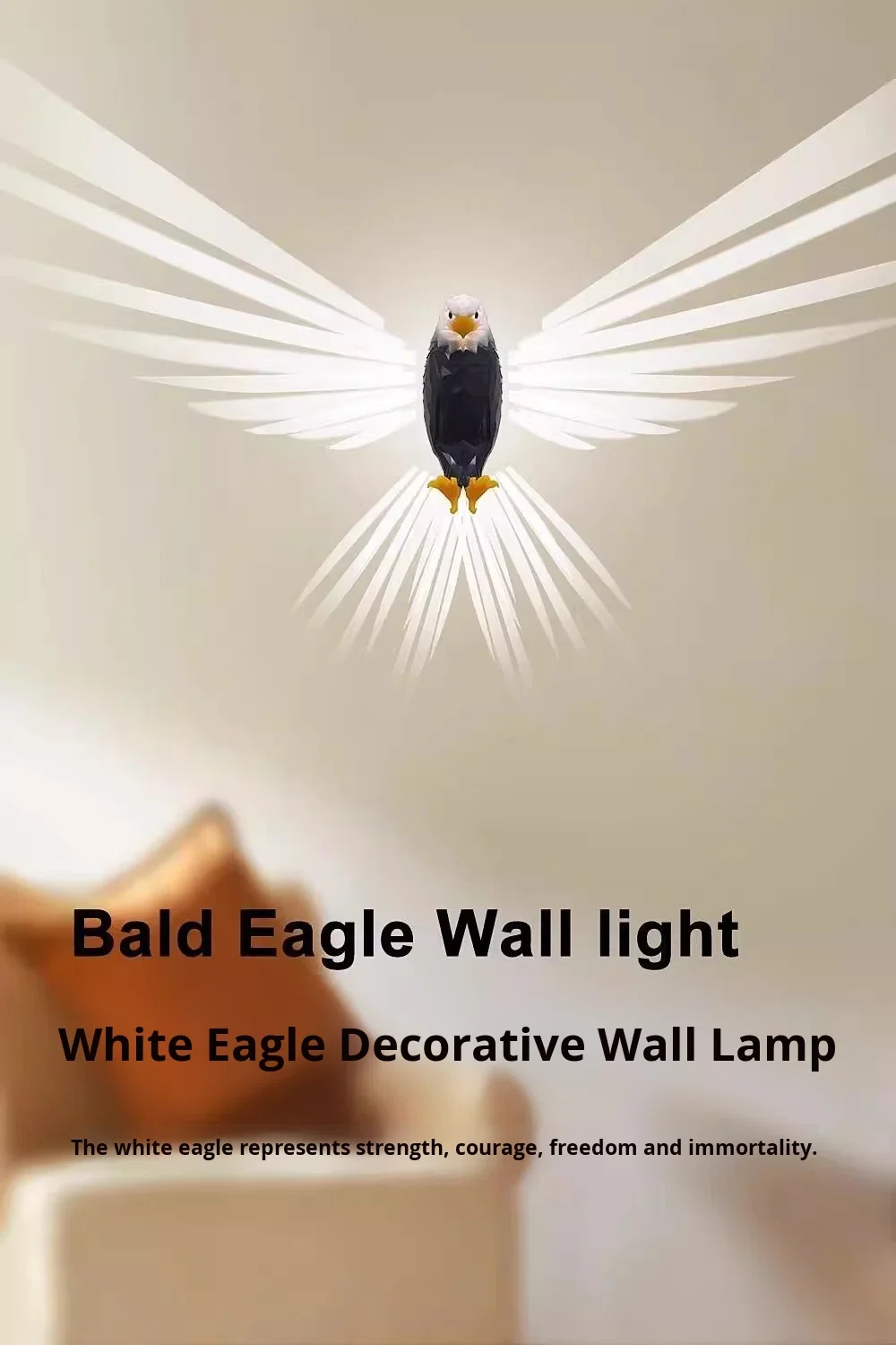 TikTok-Style Rechargeable LED Lamp New Projector Lamp Night Light White-Headed Eagle Wall Lamp Simple Consumer Electronics