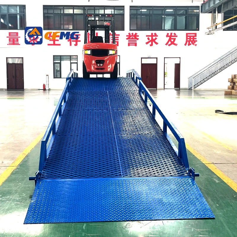 12 Tons Hydraulic Dock Leveler Automatic Loading Ramp For Forklift ...