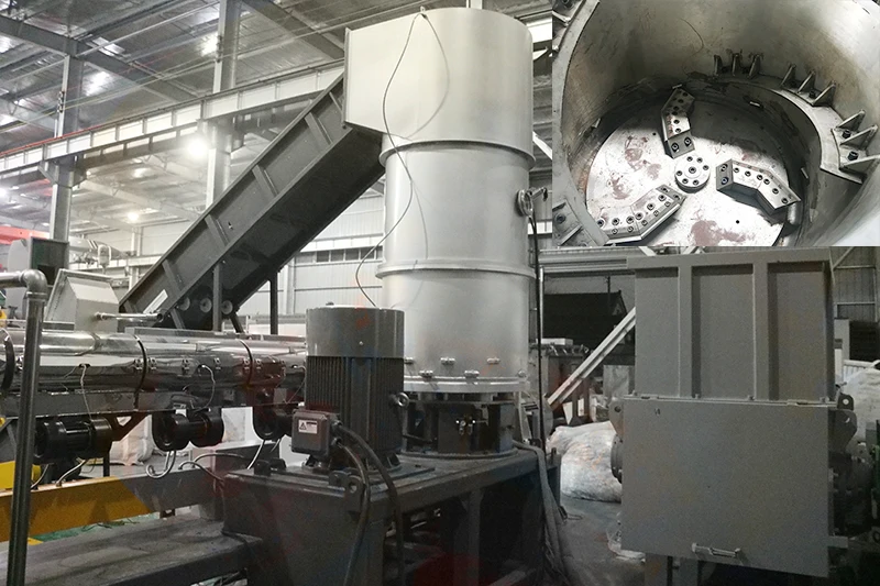 RSL Series Double Stages Plastic Pelletizing Machine For Washing Recycled Soft PE PP Material