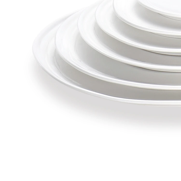 2023 New Product Wedding Hotel Catering Restaurant Dinnerware Tableware Stoneware White Dinner Dessert Porcelain Ceramic Plates