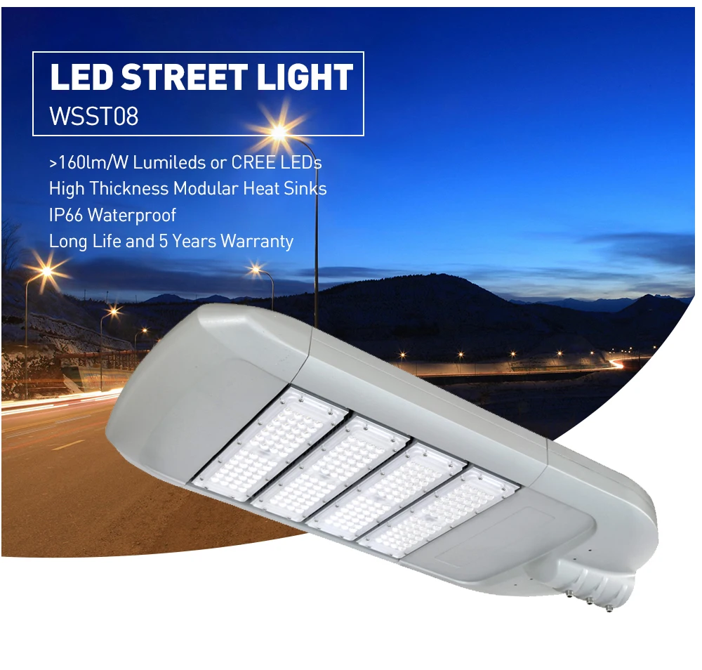 90 Degree Adjustable Bracket 80w 100w 150w 200w Led Street Light