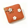 2019 short purse lady's change purse zipper coin bag cute flower Korean version of the new mini fresh wallet