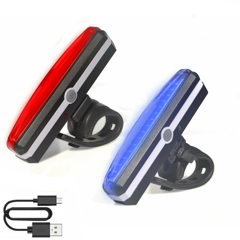 Hot Sale Blue Red bicycle light USB Rechargeable Rear bike lights safety warning Cycling bike Signal equipment Tail Flash Light