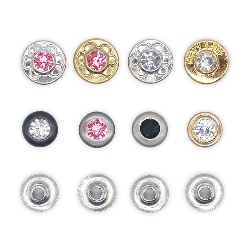 Factory Leather Crystal Rhinestone Decoration Rivet Metal Rivet For