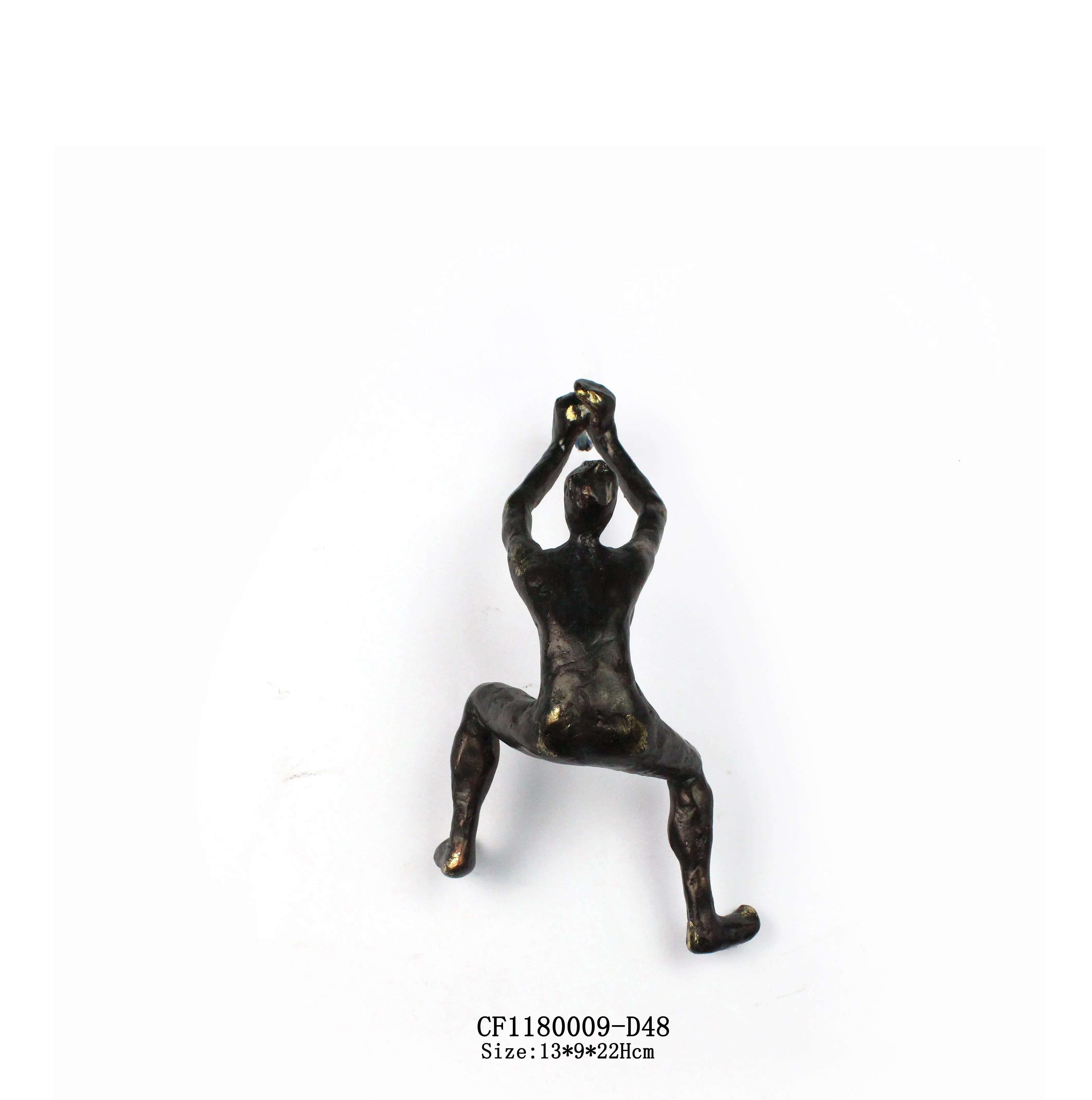 Wholesale 3D Artificial Resin Black Climbing Men Object For Wall Decor details