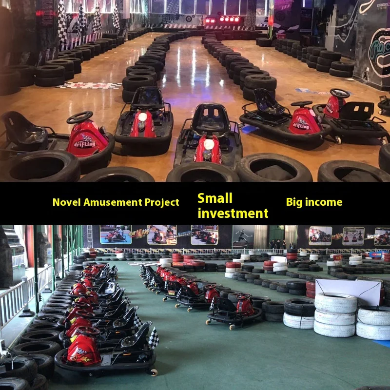 Children's Electric Drift Kart Battery-Powered Indoor/Outdoor Bumper Car for Home Use and Commercial Amusement Shopping Malls