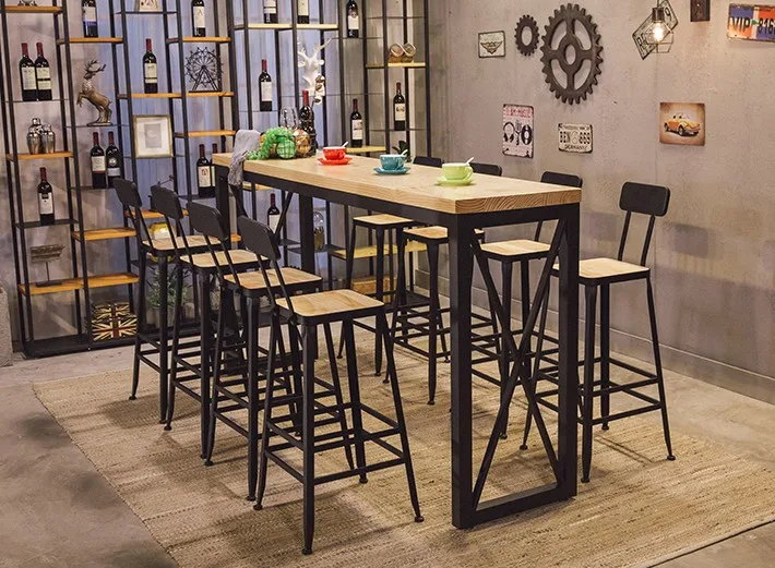 Modern Fashion Bar Table Chairs Cpmbination Cafe Table Chairs For Sale