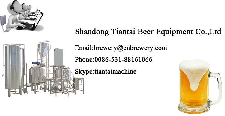 Tiantai 200L 2HL ss steam three vessel semiauto beer pilot plant