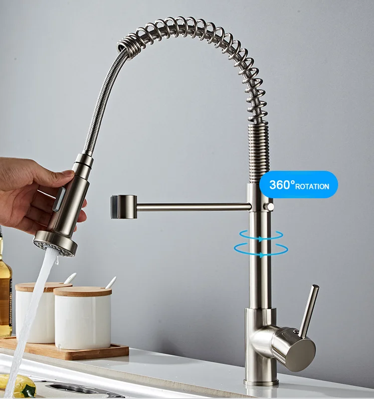 New Style Pull Down Faucets Sink Taps Stainless steel  Chrome Polished Kitchen Faucets
