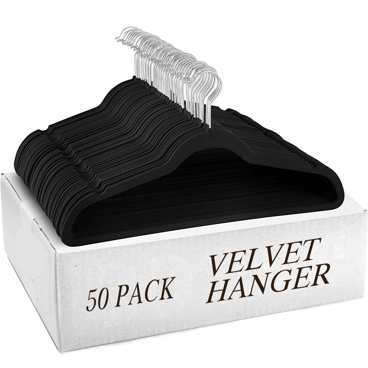 Non Slip Flocking Plastic Velvet Cloth Hanger Brand Velvet Hangers