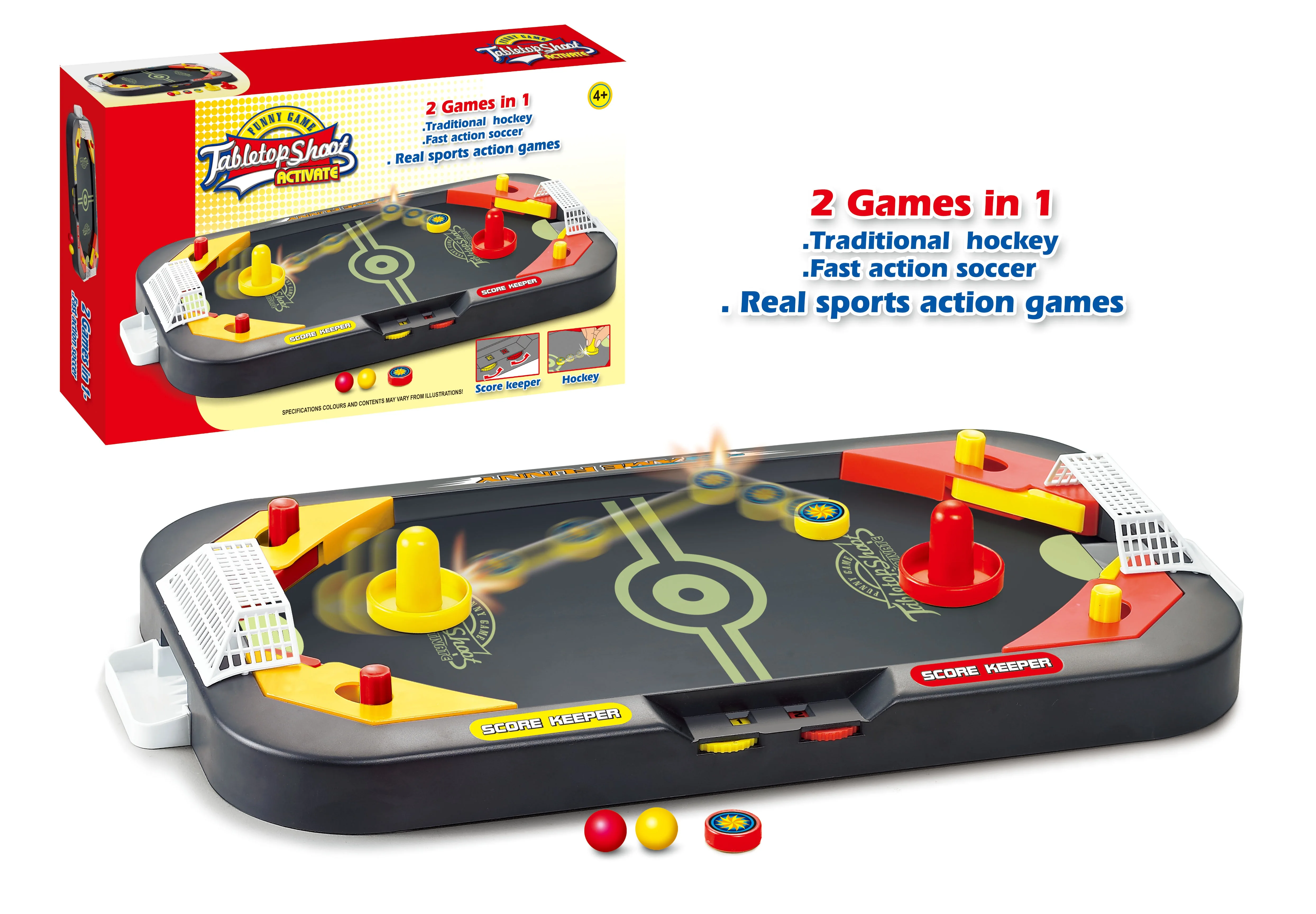 2 In 1 Air Hockey Games For Kids Soccer Board Toys Hockey Game With 10p