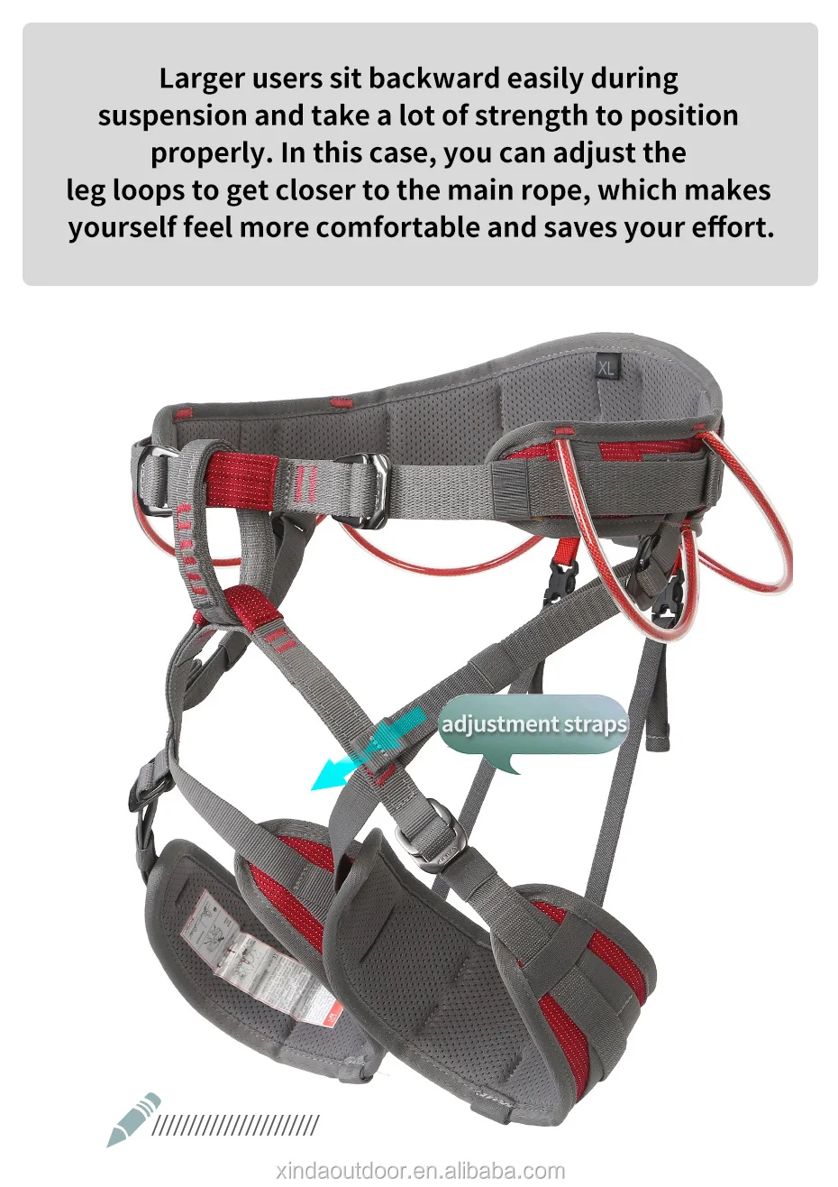 Xinda Ce Uiaa Certified Fashion Comfortable Half Body Rock Climbing