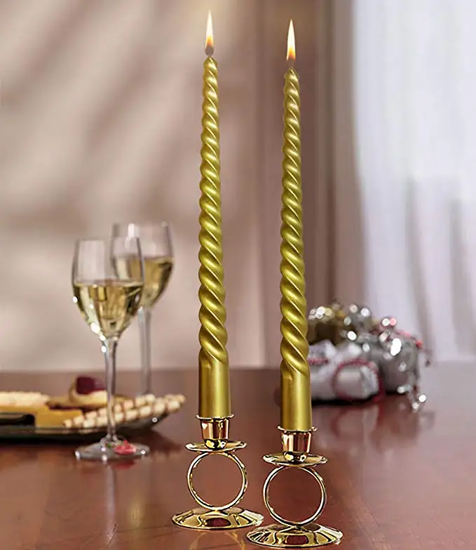 2020 New Spiral Twist Taper Candle In Bulk Table Wedding Spiral Long