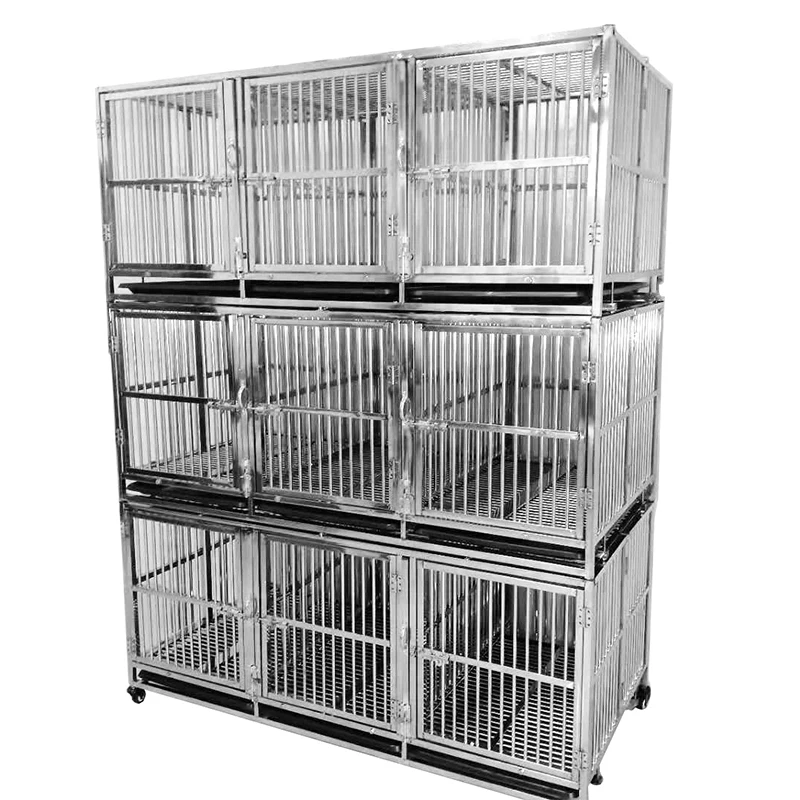 Stainless Steel Dog Cage Multilayer Cage Boarding Cage For Large