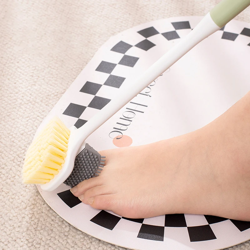 Purple Foot Bath Brush Scrubber Brushes With Handle Exfoliating Scrub