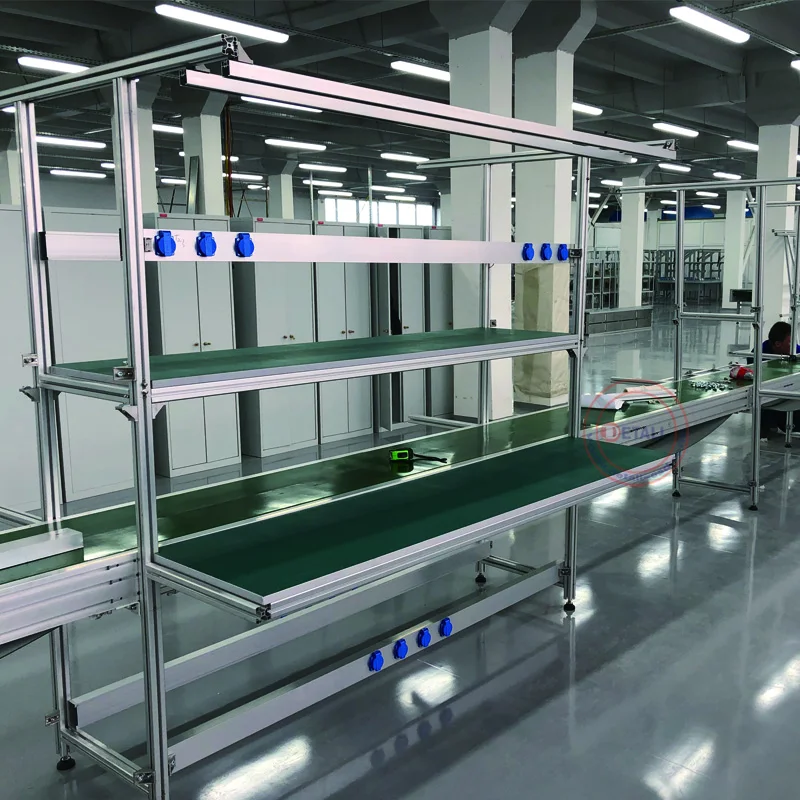 Detall anti static electronic laptop conveyor belt assembly line table production lines