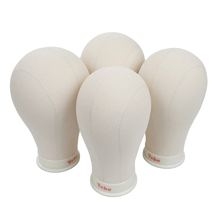 Cork Block Head Canvas Head With Screw At The Bottom For Making Wigs 21