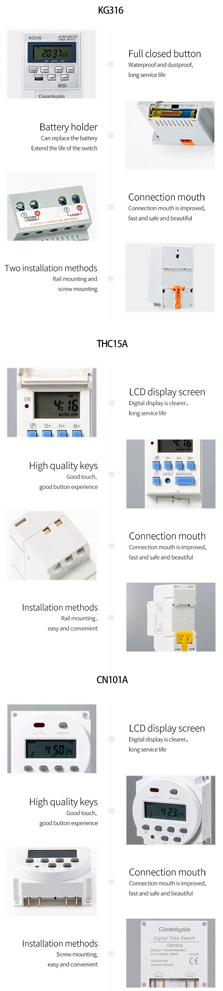 Timer Switch Specifications Multi-size Weekly Programmable Digital Types Electronic Timer Switches ...
