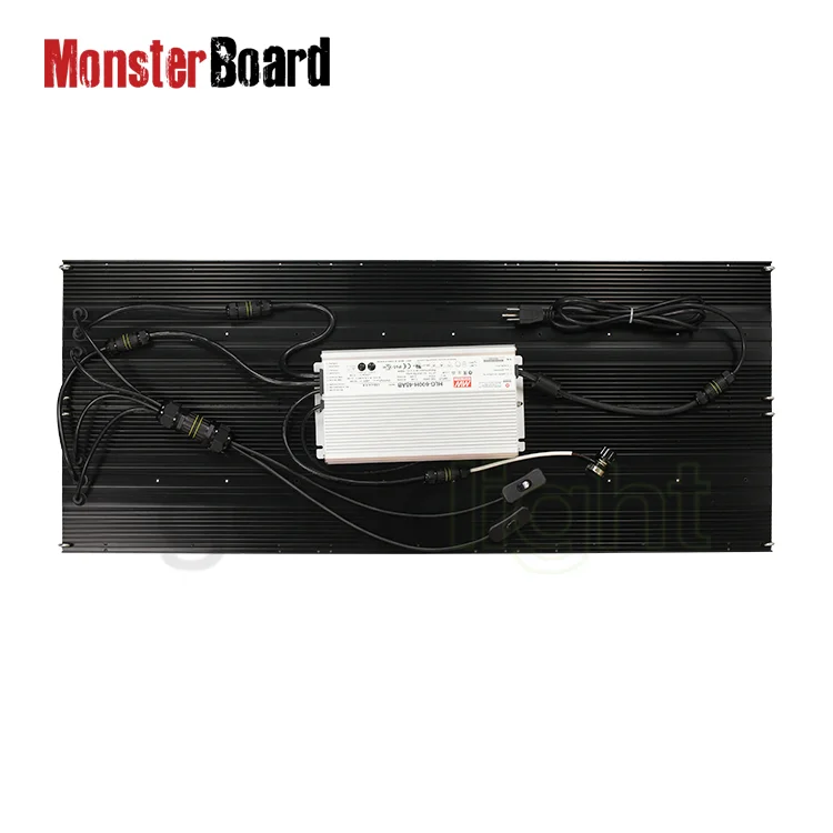 Geeklight hlg 600w monster board led grow light kit samsung lm301h +cree +lg with meanwell driver for home grower