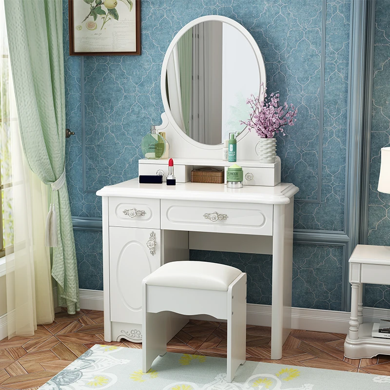 Living Room Furniture Antique Dressing Table With Led Mirror And