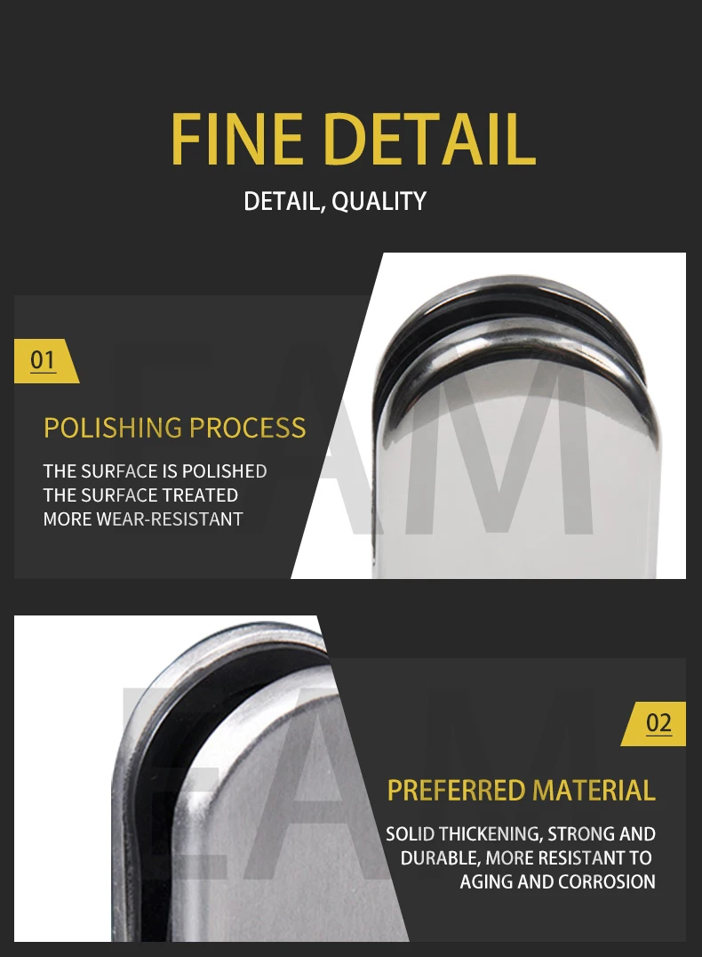 stainless steel glass clamp B008  stairs railing  baluster High quality glass clamp