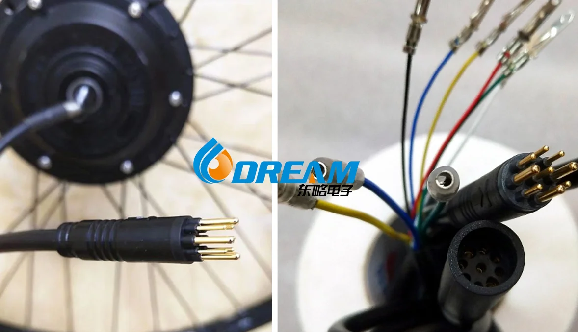 Round 9 Pin Ip65 Ebike Connector Male Female Circular Connector