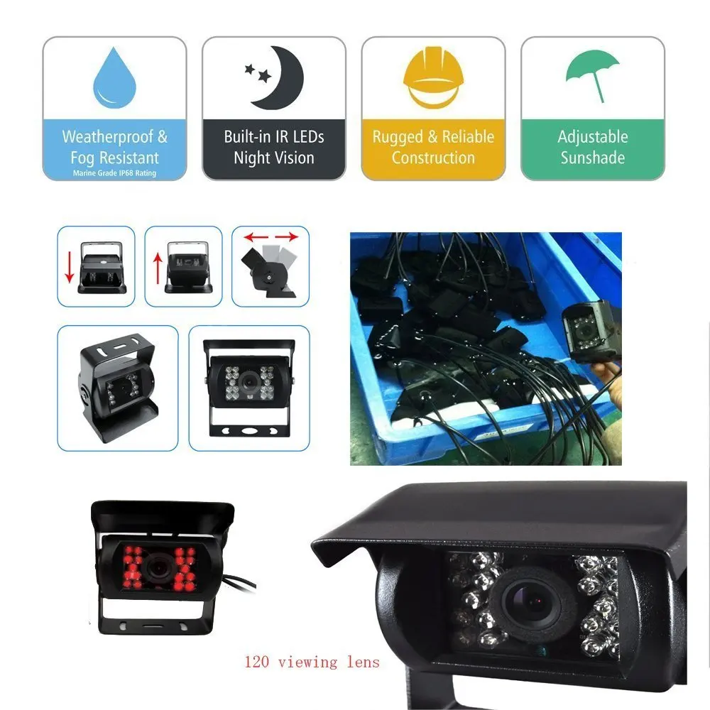 2.4ghz Car Vehicle Cctv Monitoring 720p Hd Video Back Up Rear View