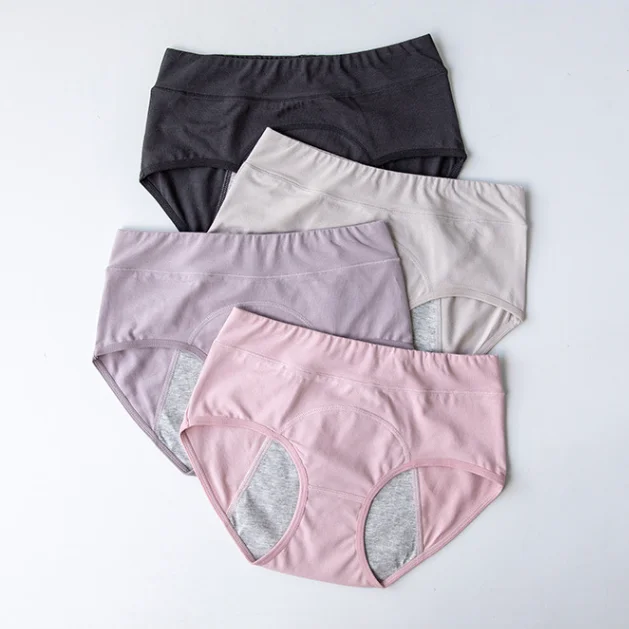 Women Menstrual Period High Waist Briefs Leakproof Panties Postpartum