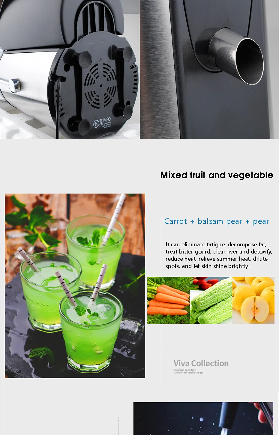 Factory Direct Sale Electric Fruit Vegetable Mixer Multifunction Hone