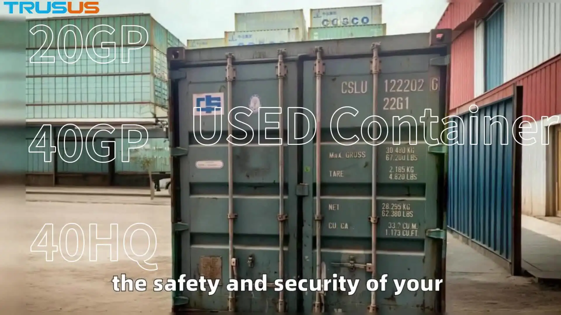 Used 20/40 FT GP Shipping Container / Second Hand Cargo Container