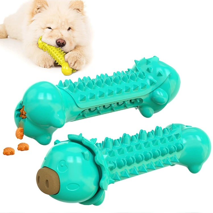 Rubber Indestructible Squeaky Treat Puzzle Interactive Pet Ball Chew