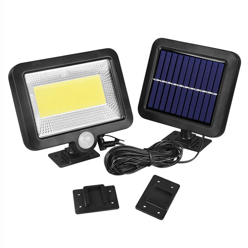 Human Body Induction Outdoor solar panel Courtyard Split Garage solar power system home 100 Led Solar Wall Light