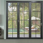 Alum&iacute;nio de correr de vidro interior porta bifold