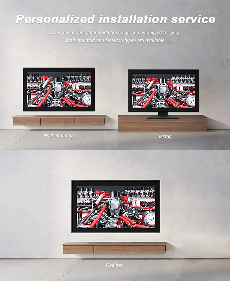 19 Inch Industrial Embedded Panel PC Aluminum Pure Flat Panel Smart AIO Computer PCAP Touch AMD Android Tablet All-in-One