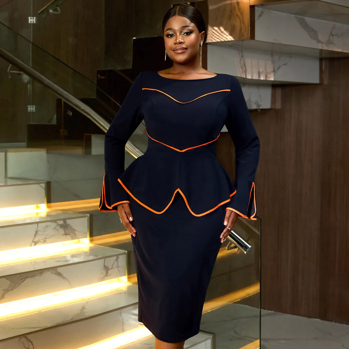 New Arrival 2025 Navy Blue Dresses Women Plus Size Dresses for Fat Women Plus Size Casual Dresses New Arrival 2025 Navy Blue Dresses Women Plus Size Dresses for Fat Women Plus Size Casual Dresses
