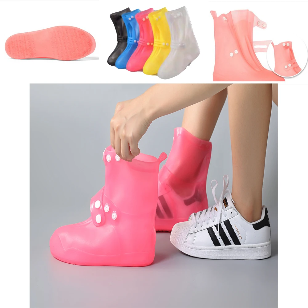 
Unisex rainproof non-slip thick silicone rain shoes cover adult rain cover shoe 