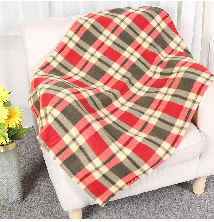 Tartan Throw Checked Large Polar Fleece Throw Warm Soft Blanket  for Your Beds Travel Legwarmers or Even Can Be Used Blanket