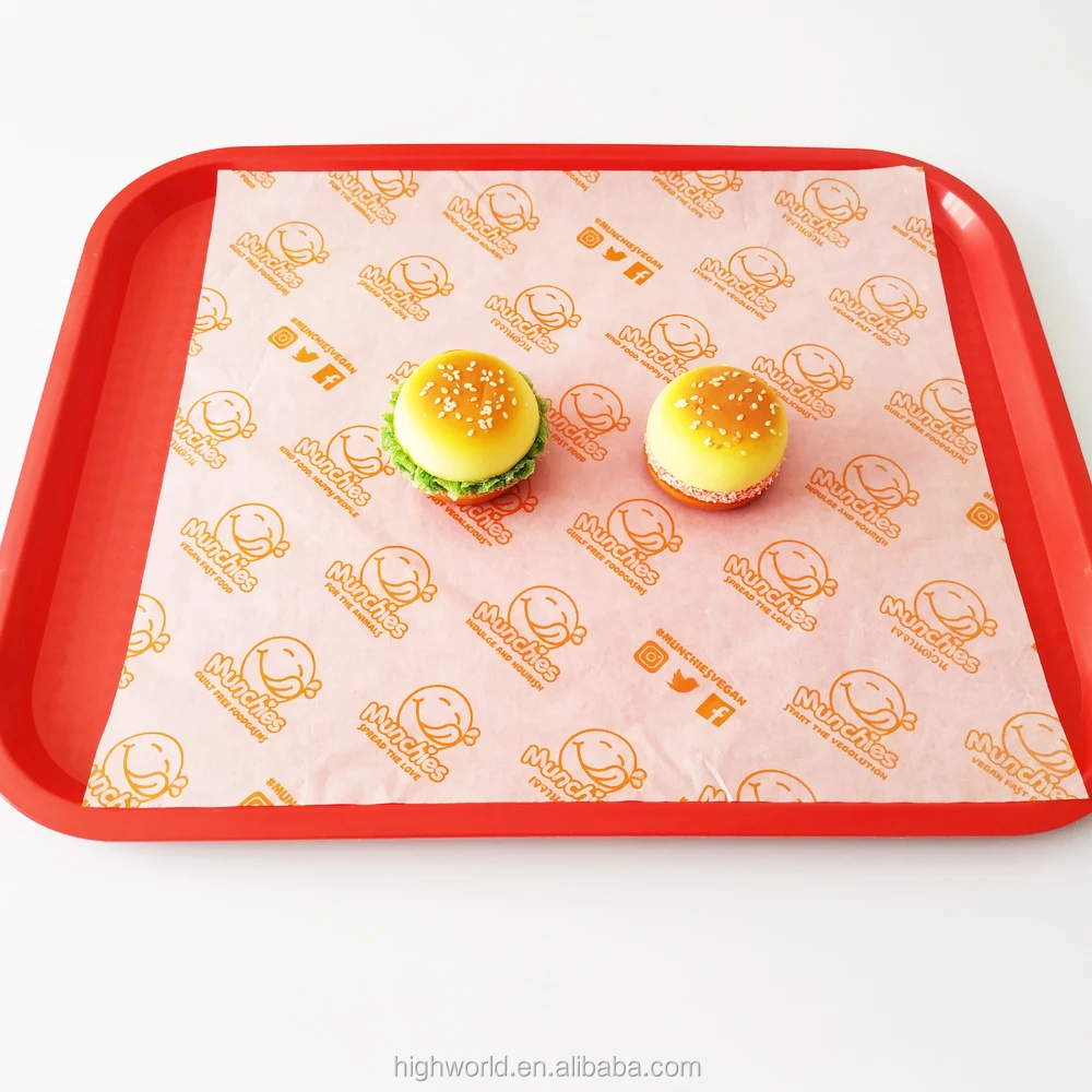 Deli Food Wrapping Paper Custom Greaseproof Wax Paper Food Grade Tissue