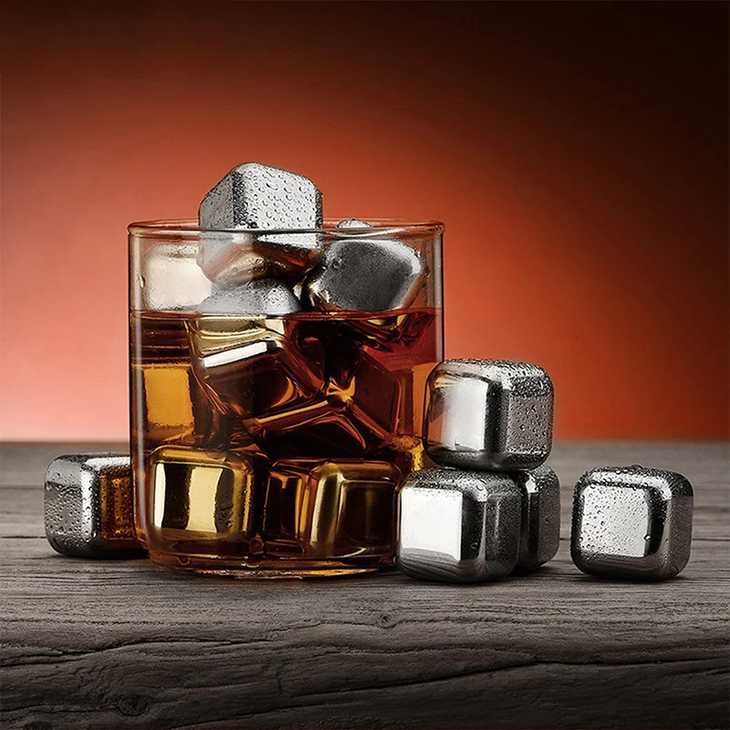 Reusable Stainless Steel Stones For Whiskey Wine Cooling Stone Cubes
