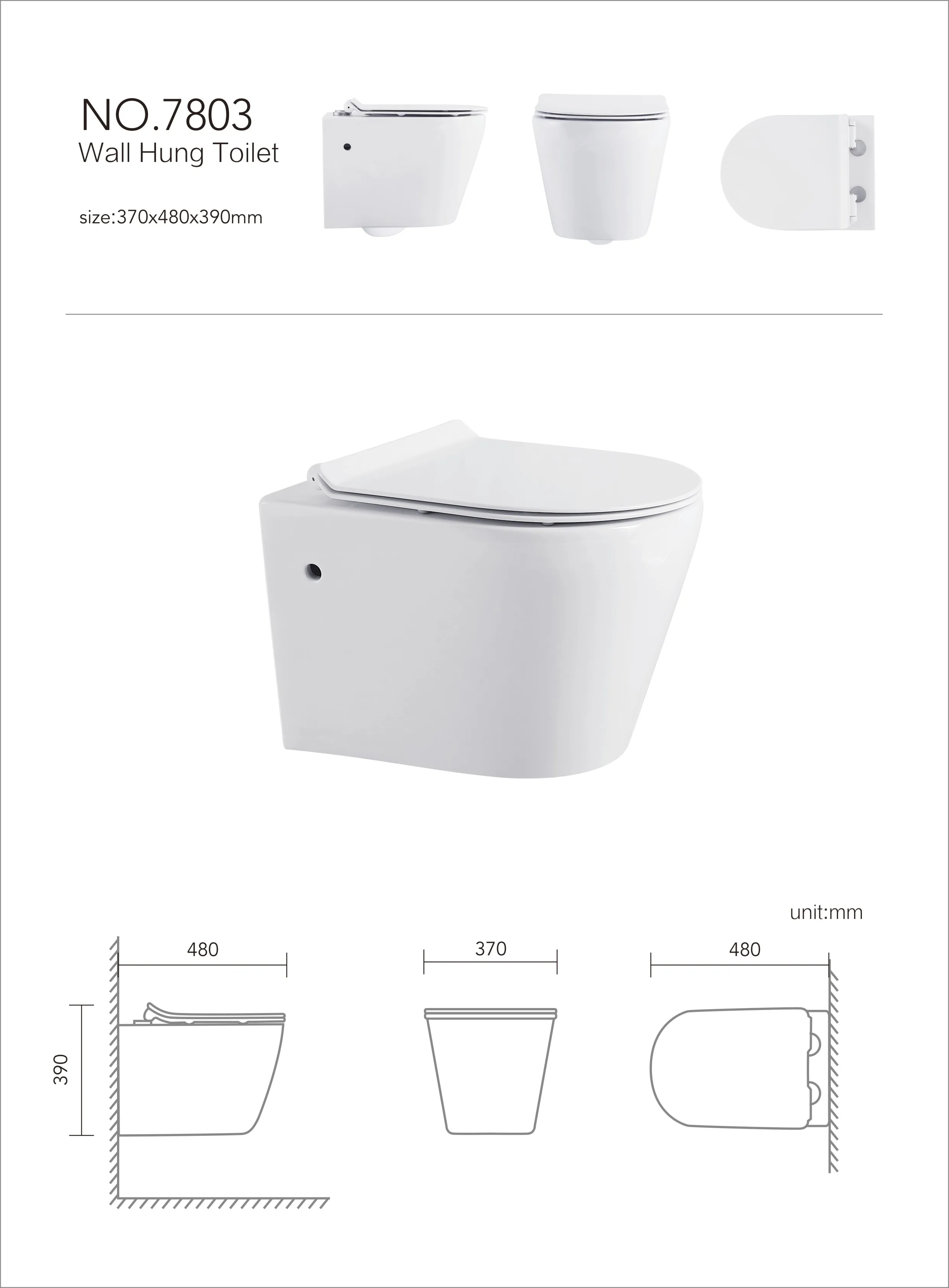 Style Cheap Price Washdown P Trap Commode Wall Hung Toilet Seat Roughing In Ceramic Gx7803b 3335