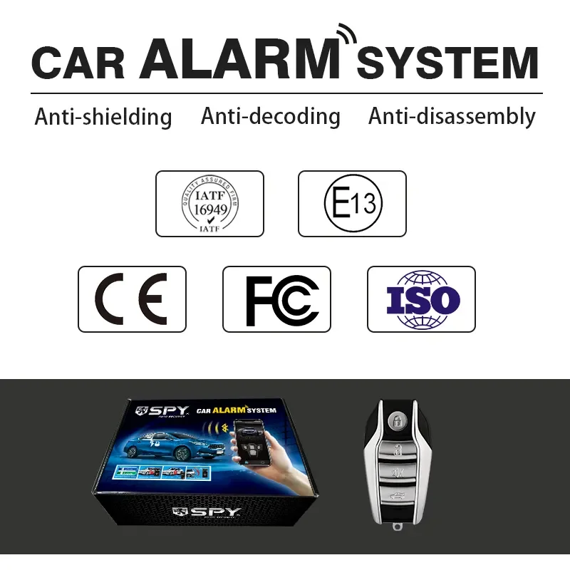 Spy One Way Car Alarm System Keyless Entry Centra Door Lock Kit Phone App Bluetooth Smart Car