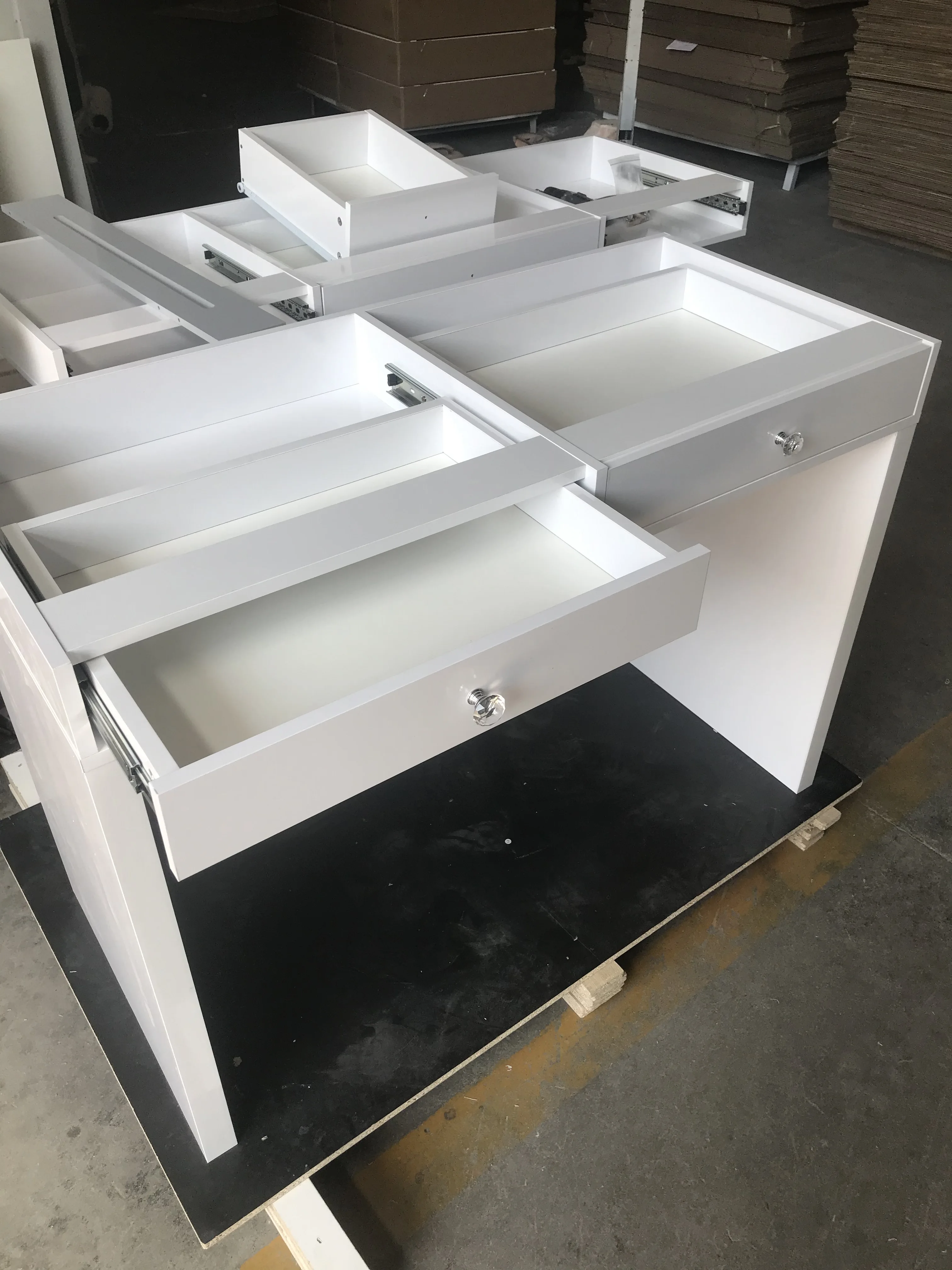 Diy Glass Top Vanity Tables With Drawers Storage For Bathroom And